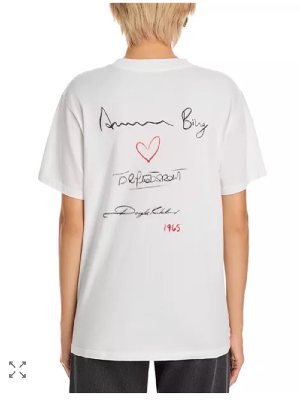 Anine Bing Top Women's Brigitte Bardot short Sleeve T-shirt Tee - Picture 2 of 2
